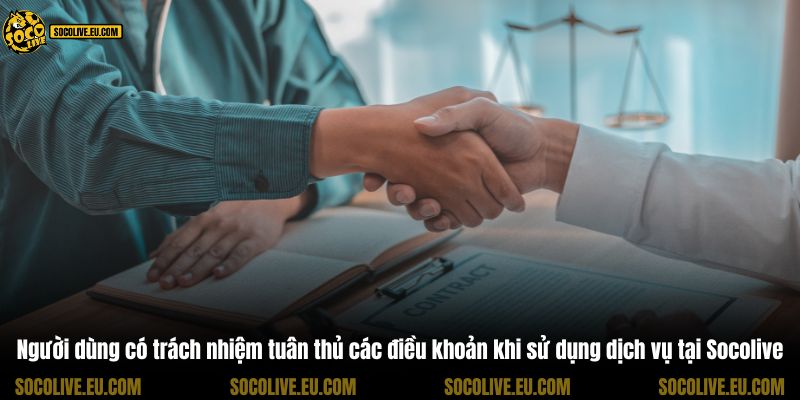 Người dùng có trách nhiệm tuân thủ các điều khoản khi sử dụng dịch vụ tại Socolive