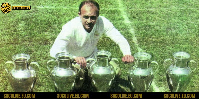 "Kền kền trắng" dưới thời Di Stéfano thống trị trời Âu với 5 chức vô địch C1 liên tiếp